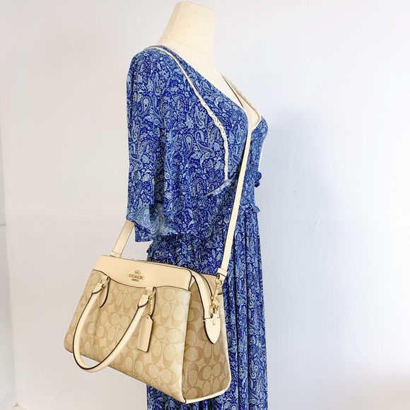 Coach Handbags - coach CH286 Large Darcie Carryall In Blocked Signature Canvas